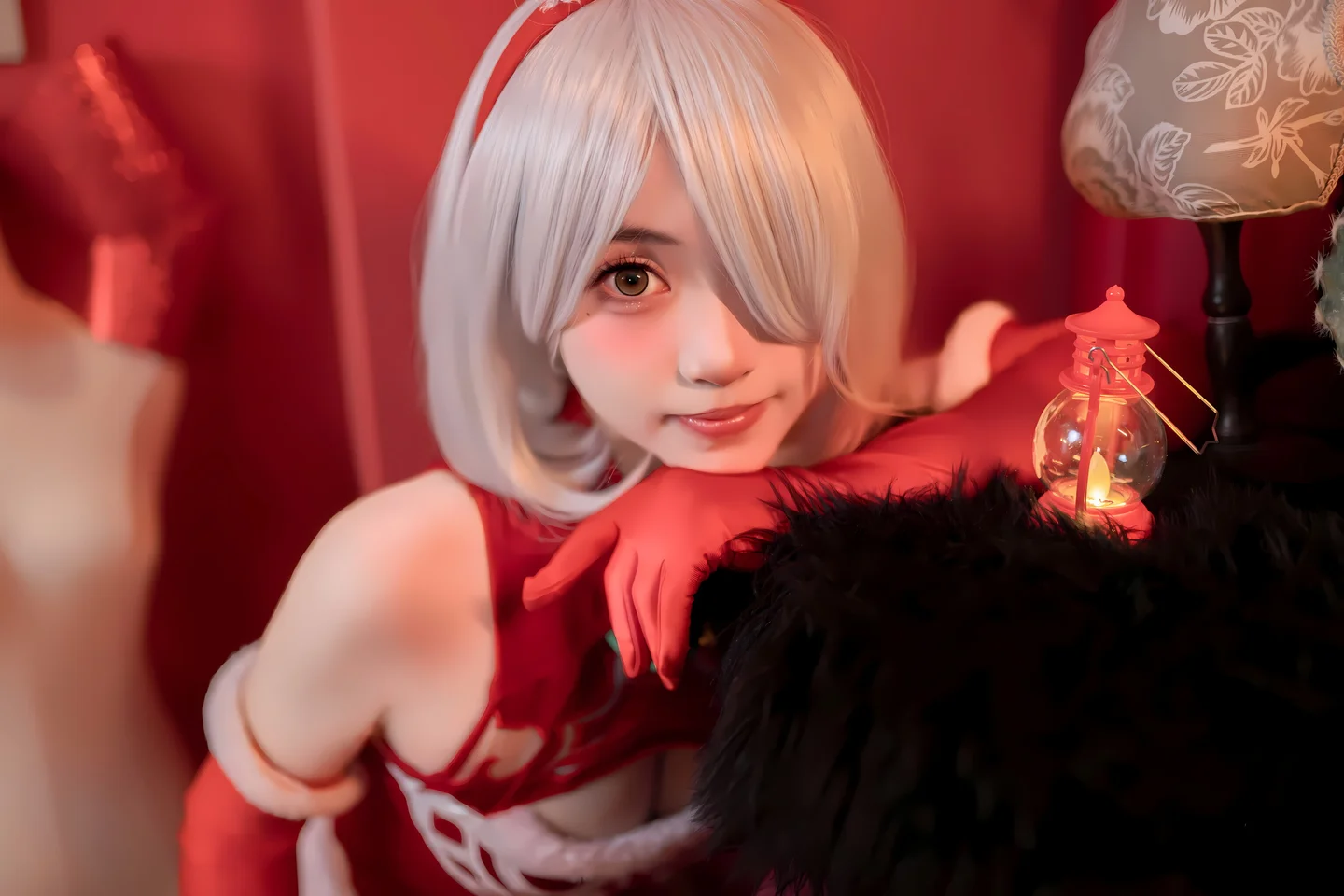 Bangni邦尼 - 圣诞尼尔 红裙御姐 [132P,3V-966MB] tg@simisebaisi 【丝足阁】092.webp